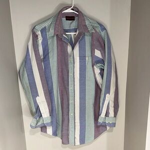 Chaps Ralph Lauren Trinity Oxford 100% Cotton Striped Shirt